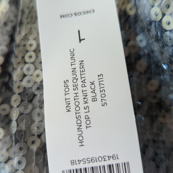 Chicos Houndstooth Sequin Tunic M - Picture 15 of 16